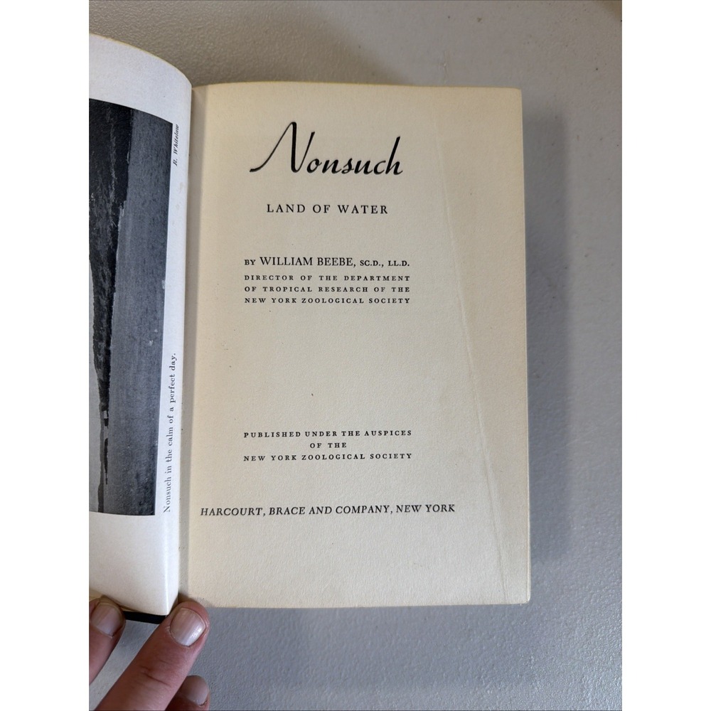 Nonsuch Land of Water by William Beebe 1932 1st Ed Hardcover